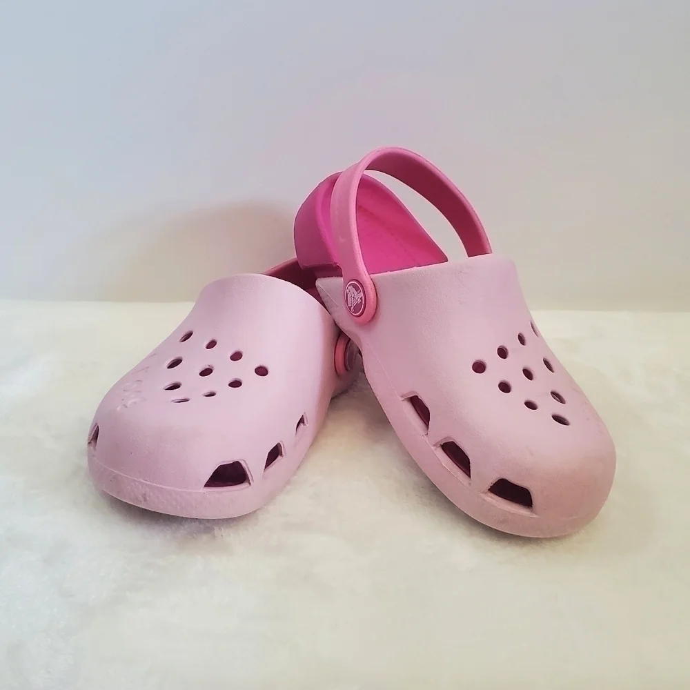 Crocs 2 Toned Pink Baya Classic Clog Child Size 12